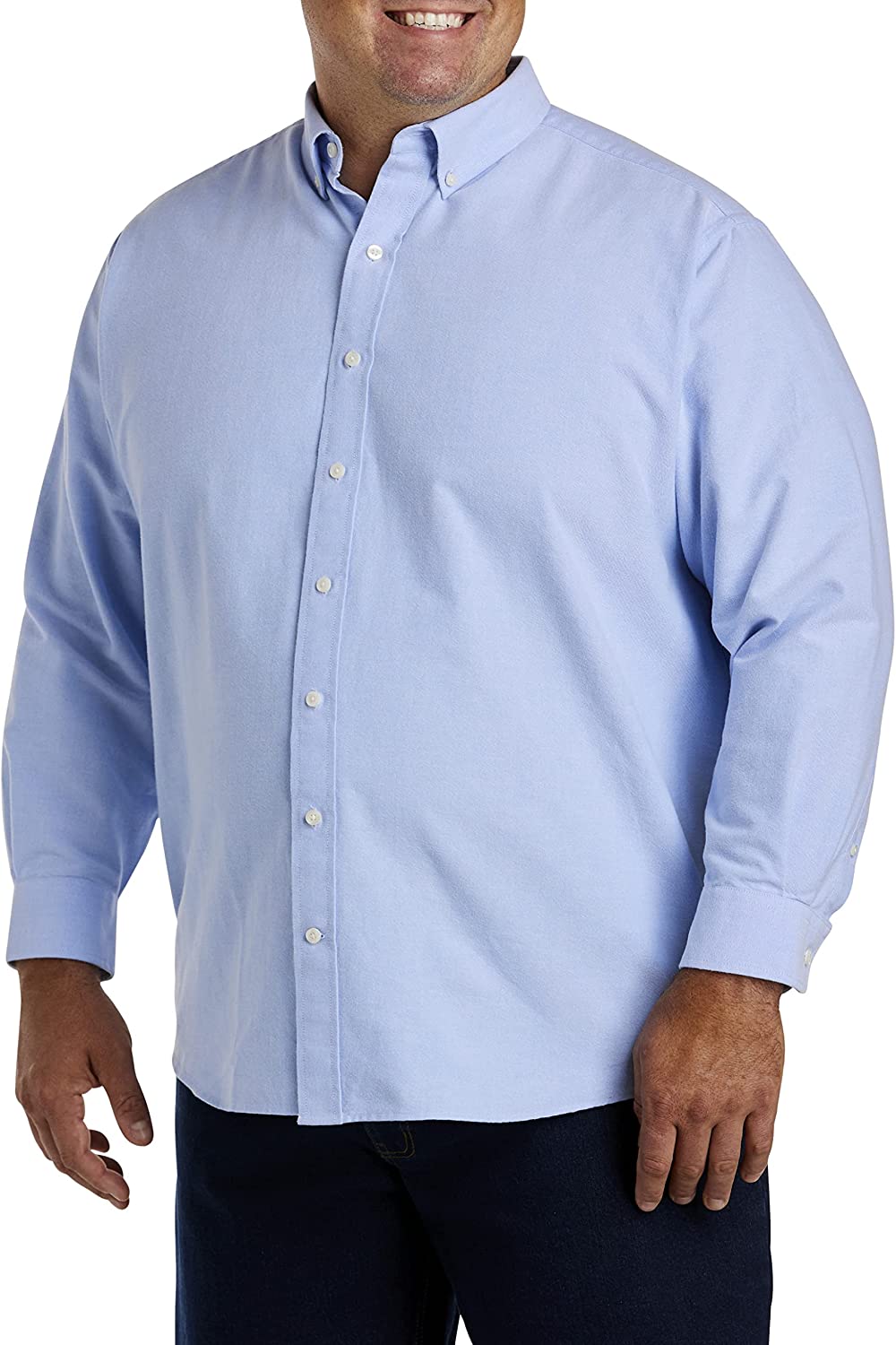 DXL Big & Tall Essentials Men's Oxford Sport Shirt | Long-Sleeve Button Down Shirt - Image 8